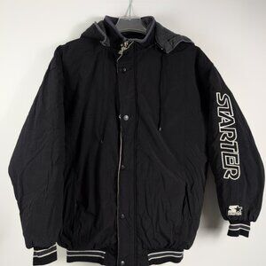 Vintage STARTER nylon full zip parka coat - Men's Large